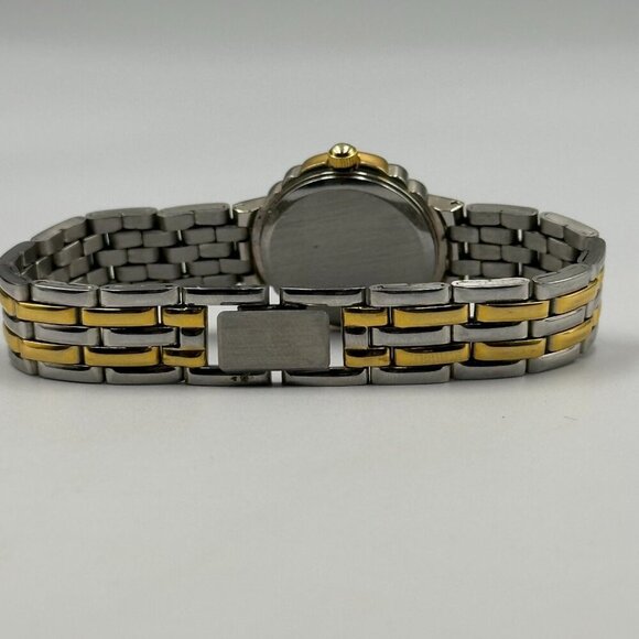 3/$30 Vintage Contempo Watch Women Silver Gold Round 23MM Case Works 6.5" - Picture 9 of 14